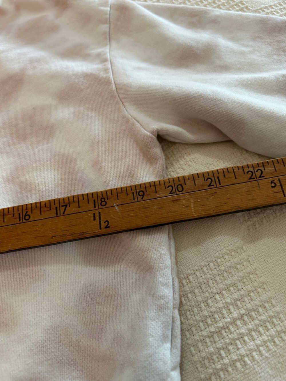 Madewell Pale tan Pink Crewneck cropped Sweatshirt medium - Picture 6 of 7